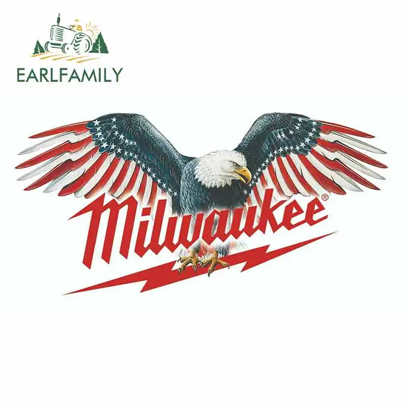 EARLFAMILY 13cm x 7cm For Milwaukee Tools Funny Car Sticker Vinyl Material Waterproof Occlusion Scratch Suitable VAN RV SUV | Автомобили и