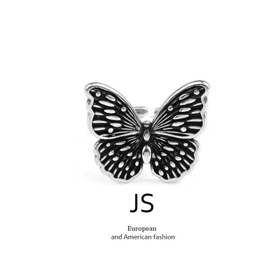 

Exaggerated Butterfly Ring For Women Vintage Opening Ring Europe And America Temperament Minority Design Accessory 2021 Style