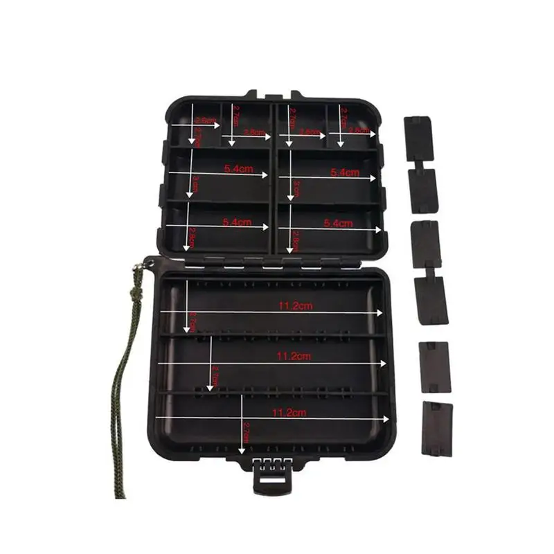 Малый/Большой Черный рыболовные принадлежности коробка Пластик подстилающего