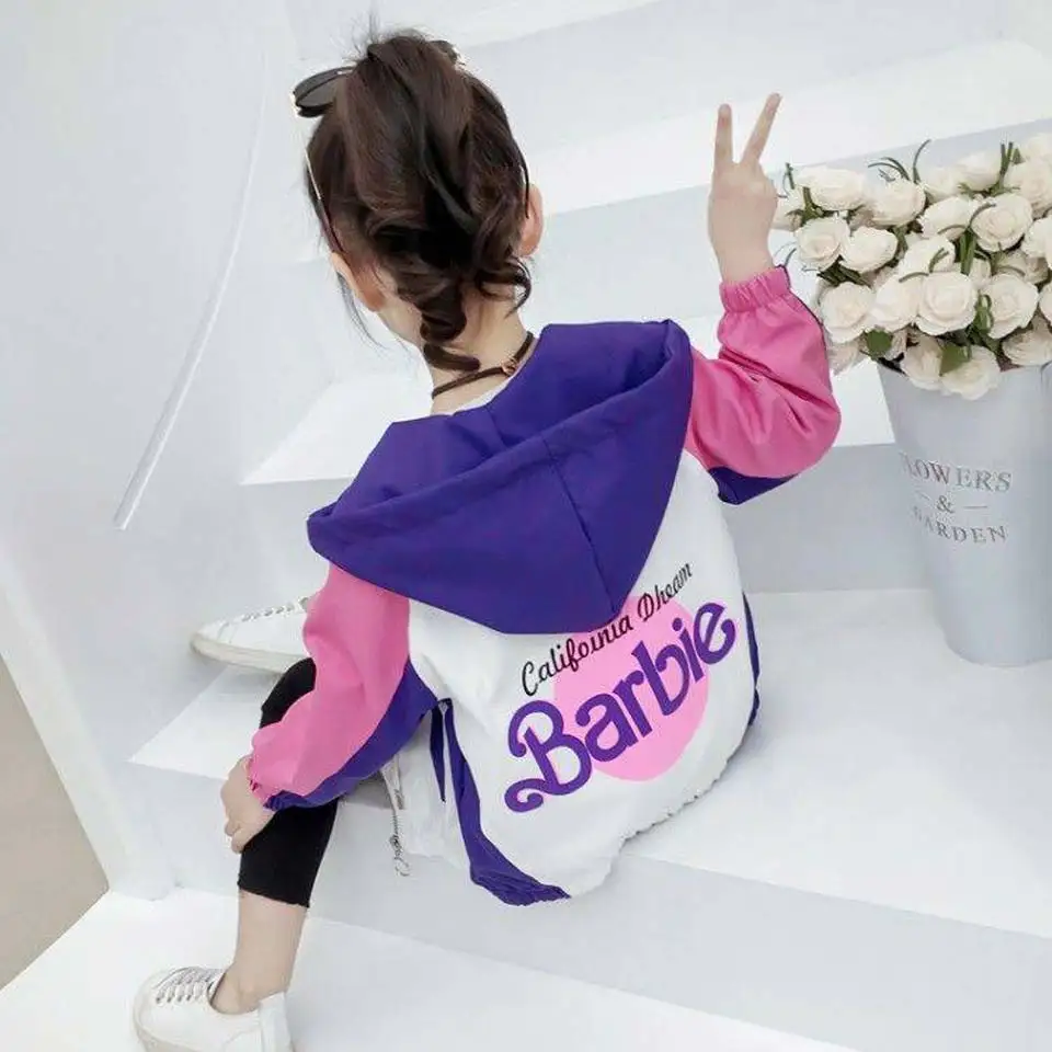 Spring Autumn Kids Coats for Girls 2019 Letter Sleeve Casual Jackets Toddler Teens Clothes Children Baseball Outerwear | Детская одежда