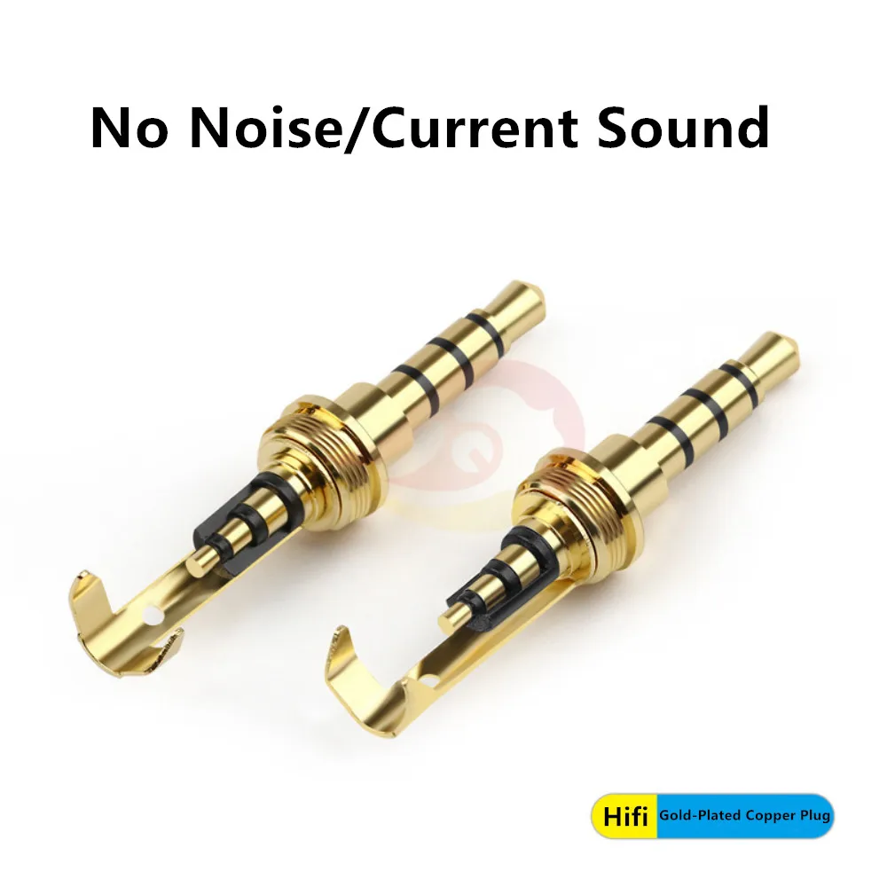 4-полюсный аудиоразъем 3 5 мм чистая медь позолоченный миниджек для пайки DIY разъем