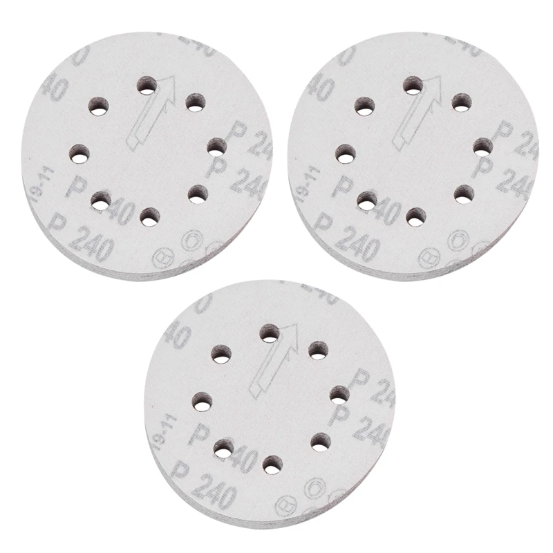 

30X 5inch 125mm 8 Hole 240 Grit Sand Sanding Disc Paper Random Orbit Hook And Loop