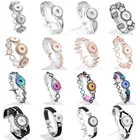 Новинка 18 мм Застежка Ювелирные изделия черная цветная розовая золотая металлическая застежка кнопка браслеты для 18 мм Застежка Кнопка сделай сам имбирь Шарм Браслет