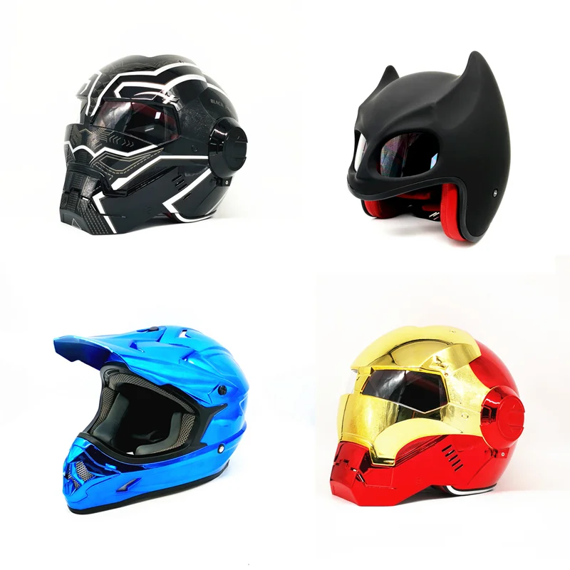 Masei шлем Железного человека moto rcycle шлем половина шлем с открытым лицом шлем-каска moto cross дополнительная наклейка для автомобиля casco moto черный