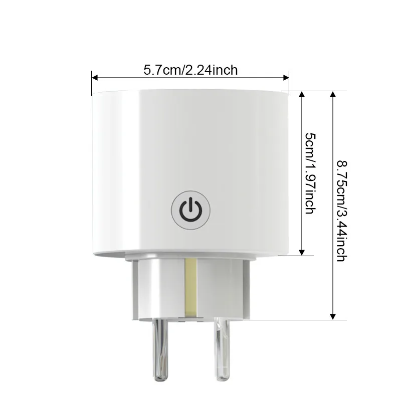 

Wi-Fi Smart Power Socket Plug EU Standard Work With Amazon Alexa and Google Home No Hub Required Power Smart Socket