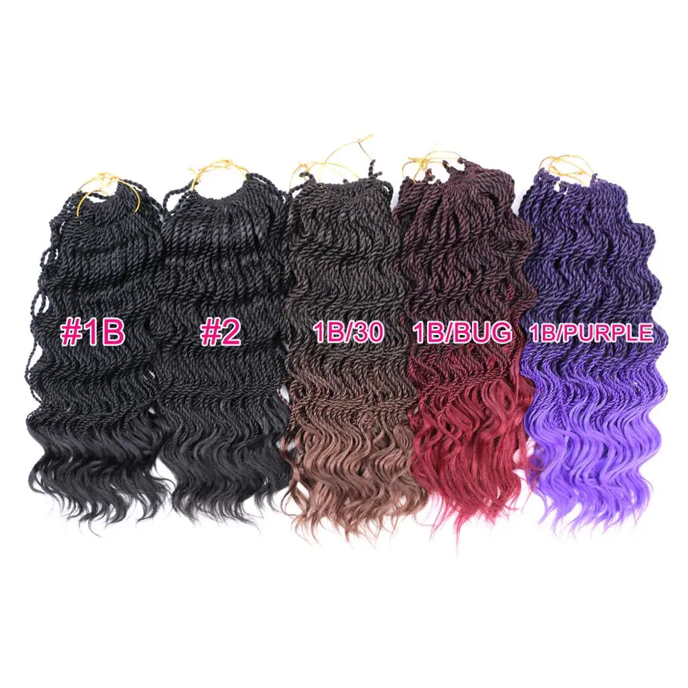 DAIRESS 14 &quot35 прядей волнистые Сенегальские скрученные вязанные крючком волосы