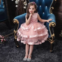 flower girl princess wedding bridesmaid butterfly embroidery party dress baby girl graduation ball performance party dress