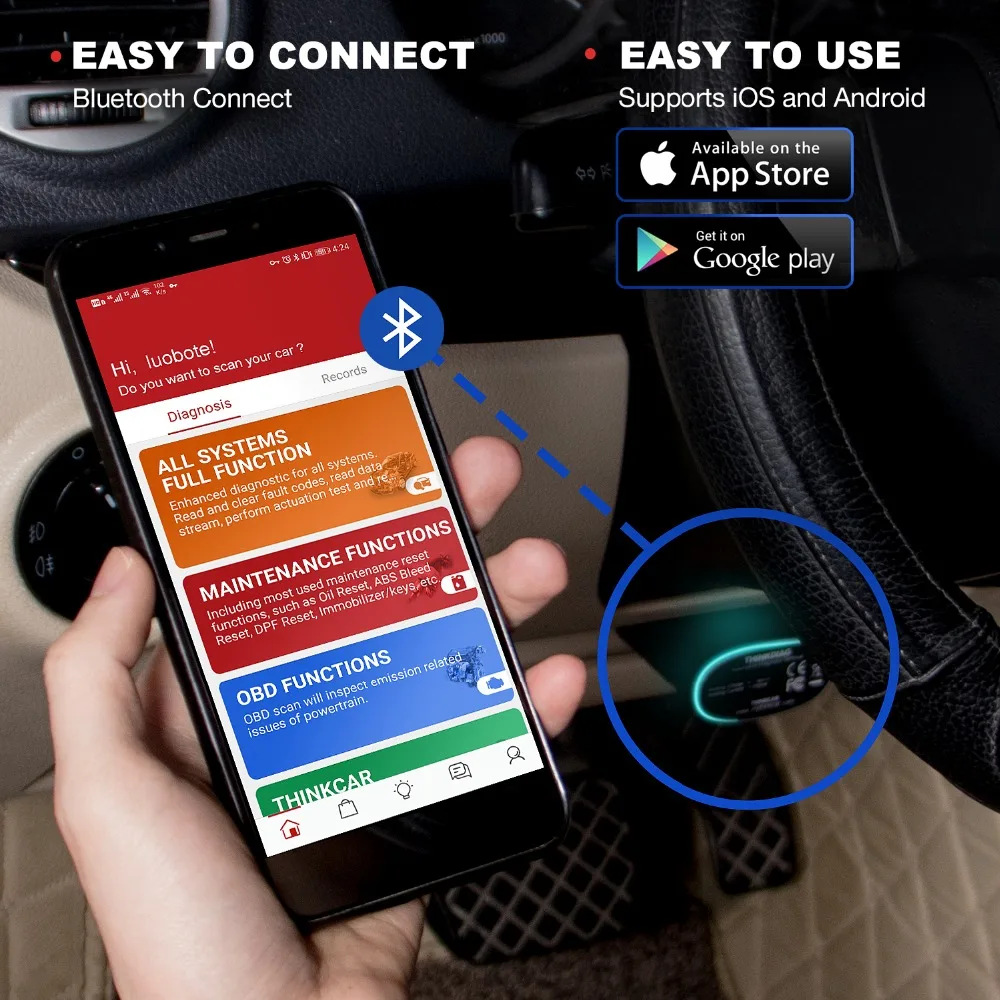 THINKCAR старая микросхема Thinkdiag полная система OBD2 диагностический инструмент