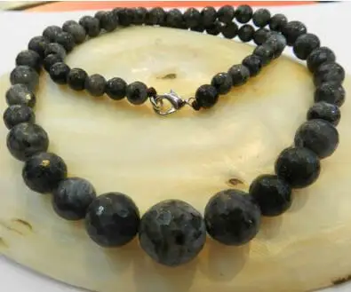 Ожерелье из натуральных камней 6-14 мм сапфир аквамарин драгоценные камни 18 дюймов