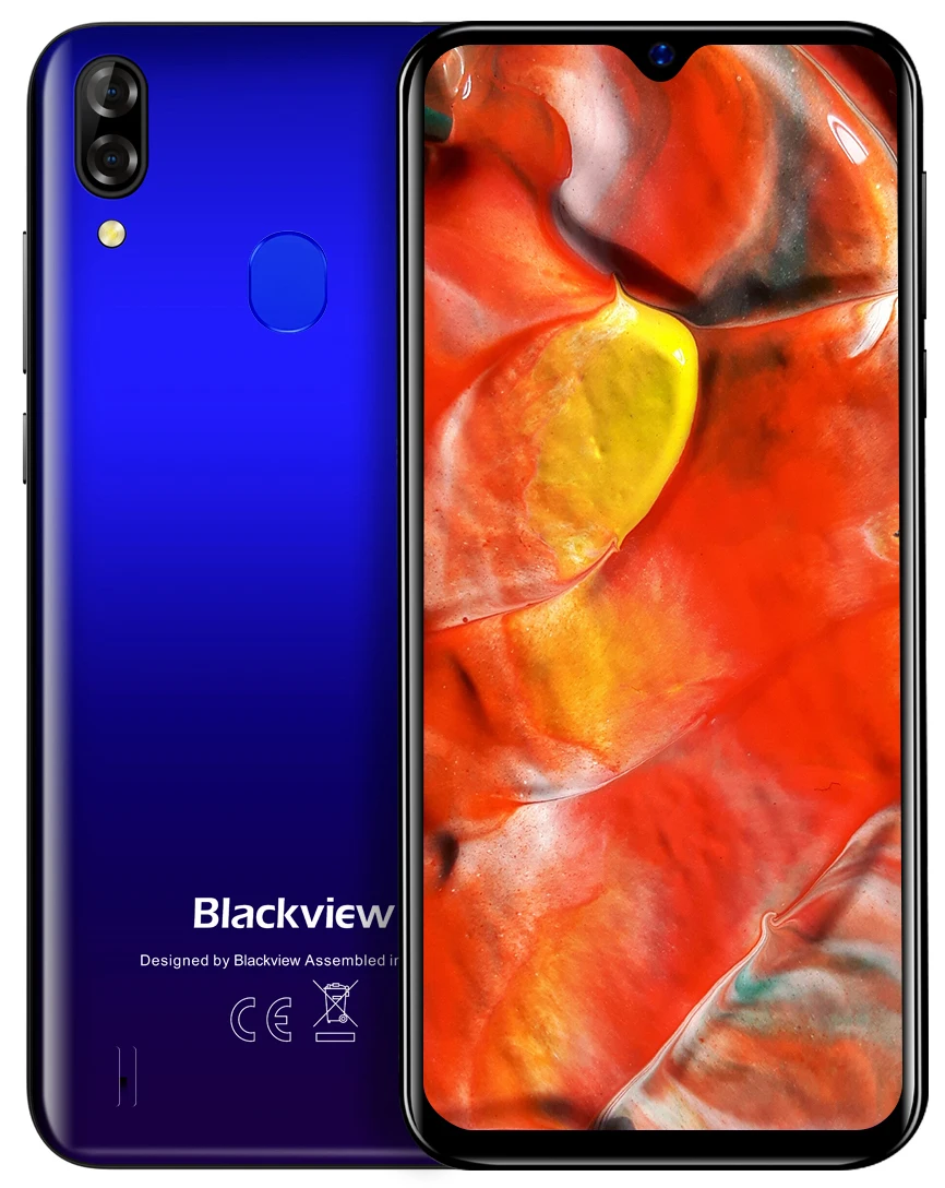 Blackview A60 Plus смартфон 4 ядра Android 10 4080 мАч мобильный телефон Гб + 64 ГБ в виде