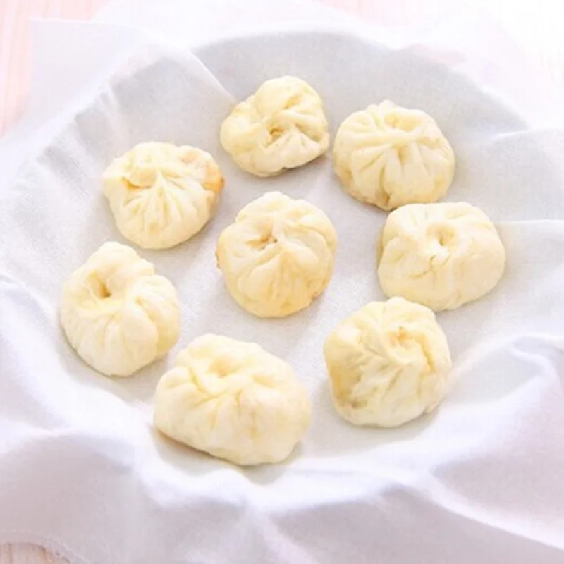 1Pc Reusable Natural Cotton Steamer Cloth Bread Bun Baking Mats Liners Kitchen Bakeware Tools | Дом и сад