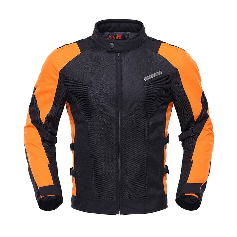 183 Orange Jacket DUHAN, летняя мотоциклетная куртка, Мужская, дышащая, Chaqueta, мотоциклетная куртка, сетчатая, мотоциклетная куртка, со съемным протектором - Цвет: 183 Orange Jacket