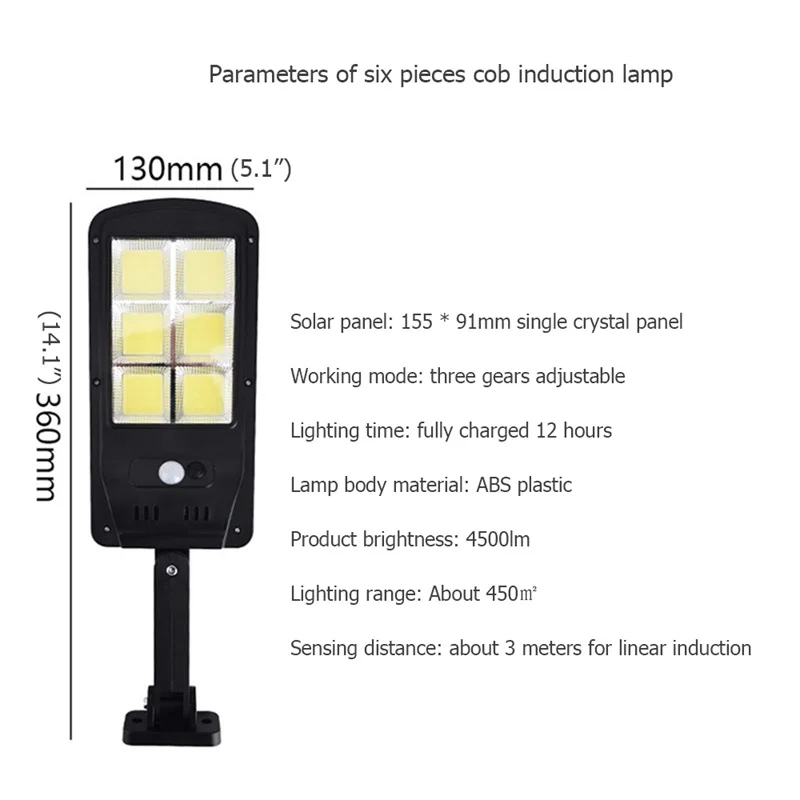 Аварийная настенная лампа AOSONG на солнечной батарее уличный индукционный