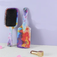 printed airbag comb hairdressing smooth hair nylon comb air cushion comb women anti tangling hair brush salon styling tool