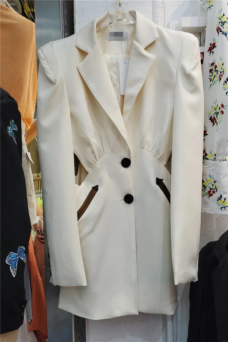 

2020 new femininity commuting fashionable handsome simple versatile machine sexy hollow out suit