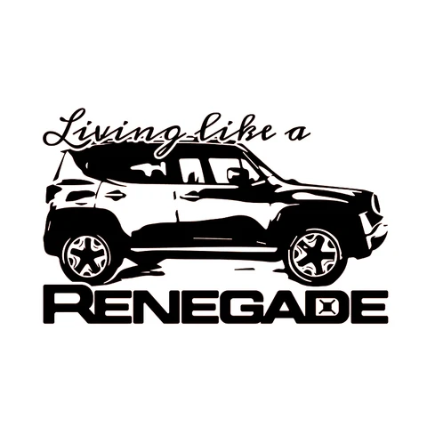 Виниловая наклейка с логотипом «Living Like a Renegade»