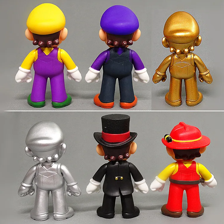 1 шт. Super mario bros мини Марио и Луиджи Йоши одна часть фигуры Действие игрушки ПВХ