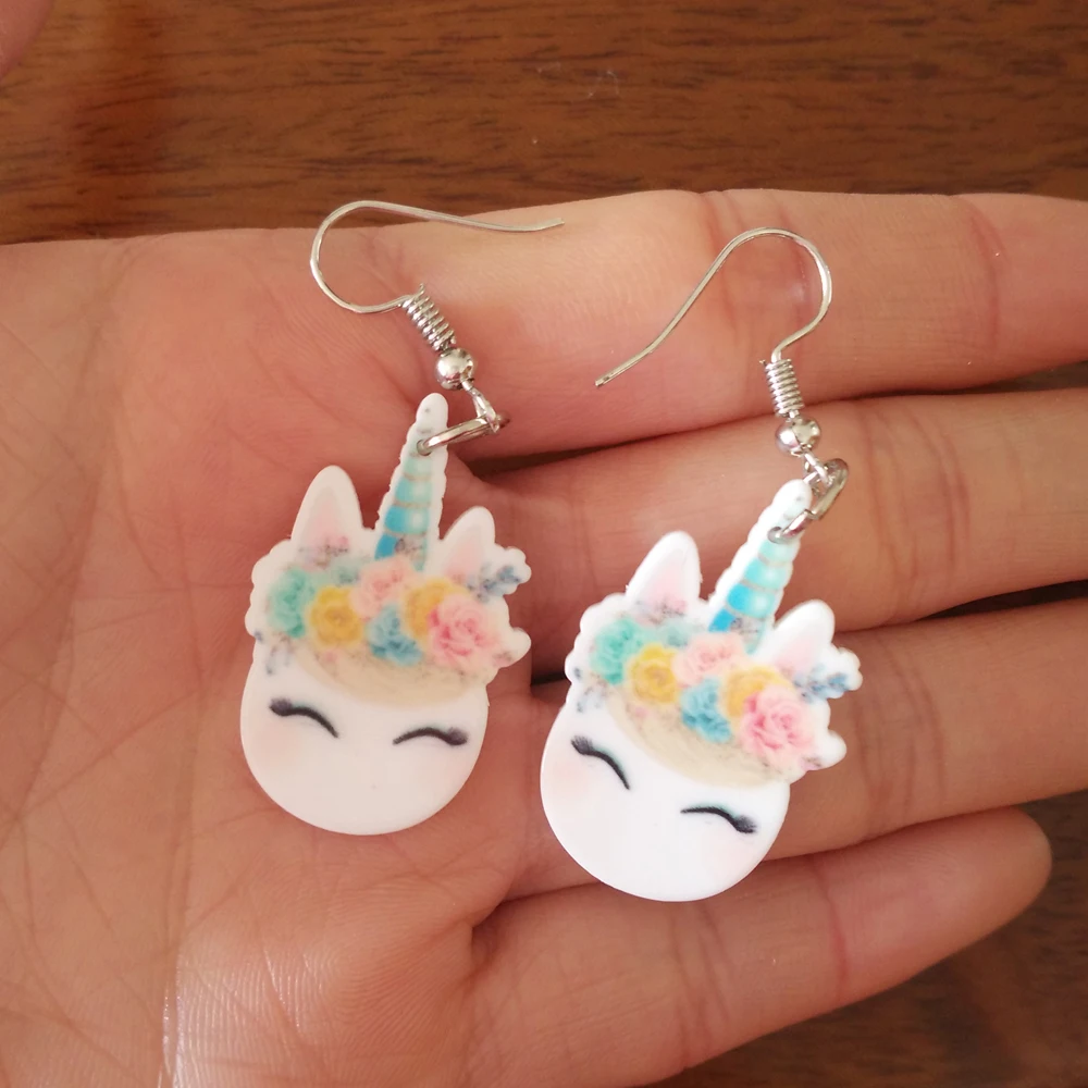 Женские акриловые серьги Menglina модные подвески из смолы с изображением лошади