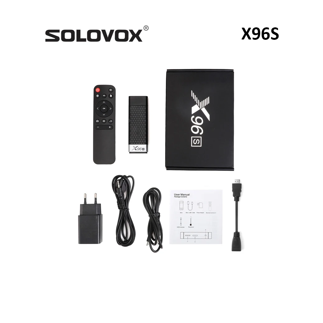 Приставка Смарт-ТВ SOLOVOX Android 9 0 4 + 32 ГБ S905Y2 2 дюйма Wi-Fi | Электроника