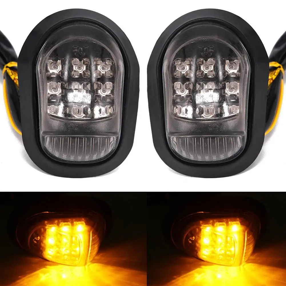 12 В желтая подсветка индикаторы для мотоцикла Blinker 9 LED водонепроницаемый