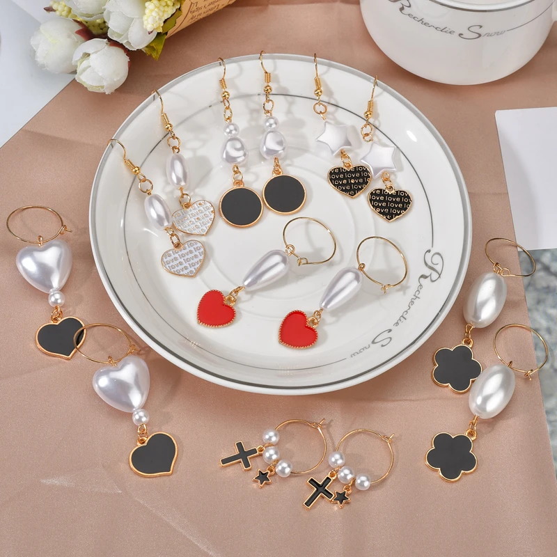 Милые винтажные модные серьги капли с кристаллами в виде цветка насекомых форме