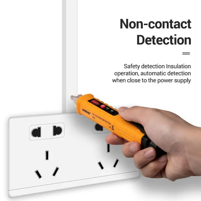 

Multi-function AC Voltage Detector Induction Test Pencil Sound/Light Alarm AC / 12~1000V Non-Contact Voltage Detector