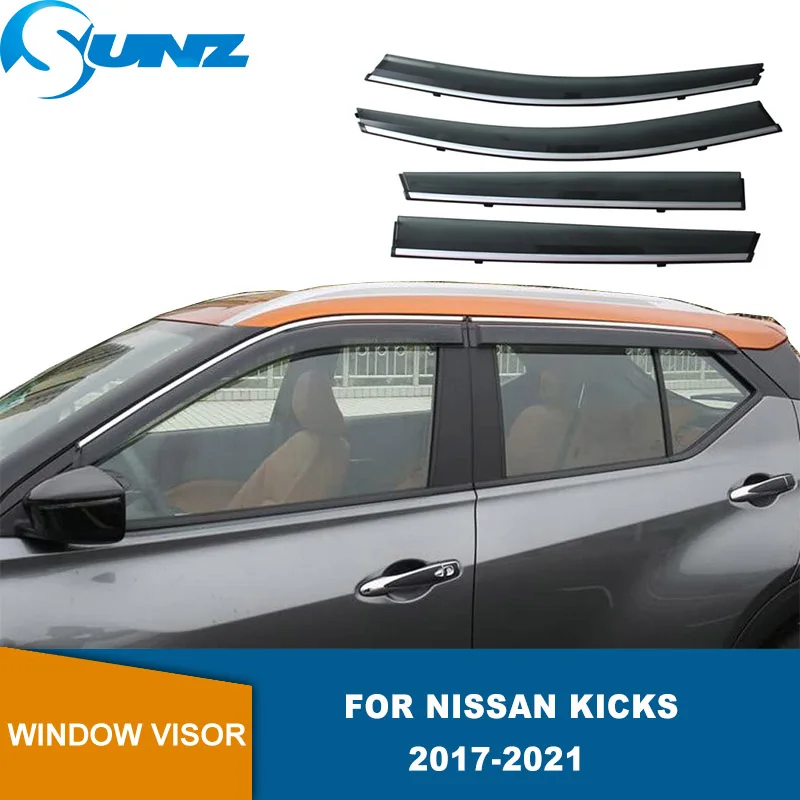 Дефлектор боковых окон для Nissan Kicks 2017 2018 2019 2020 2021 козырек аксессуары молдинга