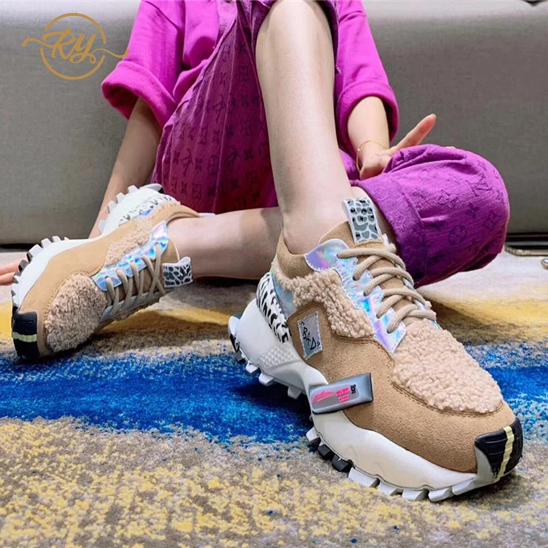 RY RELAA женские кроссовки обувь на платформе из натуральной кожи коллекция 2018 года