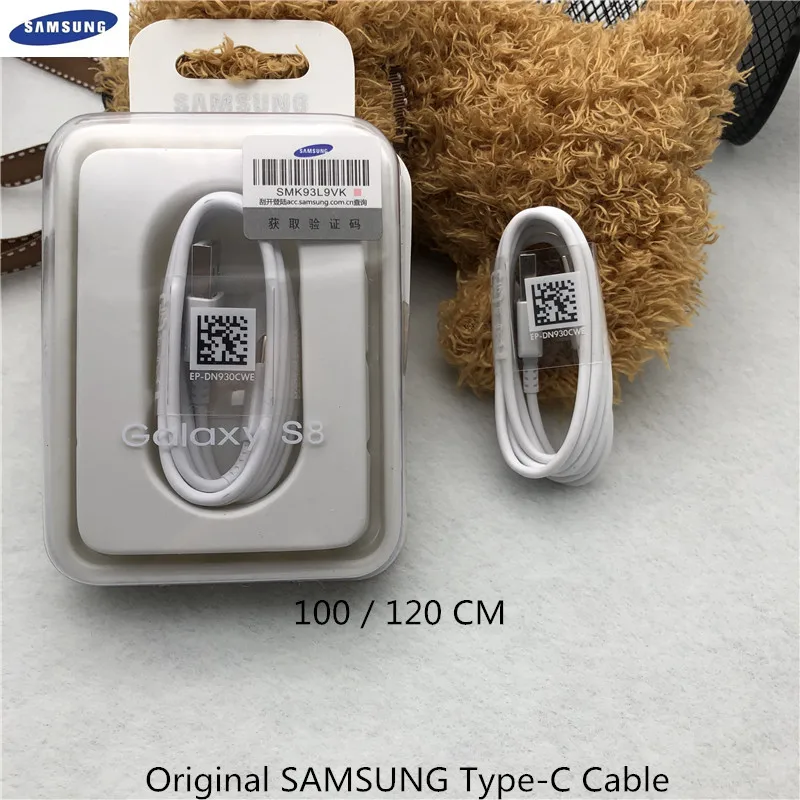 SAMSUNG 1 M/1,2 M USB 3,1 type C адаптивный кабель для быстрой зарядки линии передачи данных для Galaxy S8 S9 S10 Plus Note 8 9 10 A5 A7