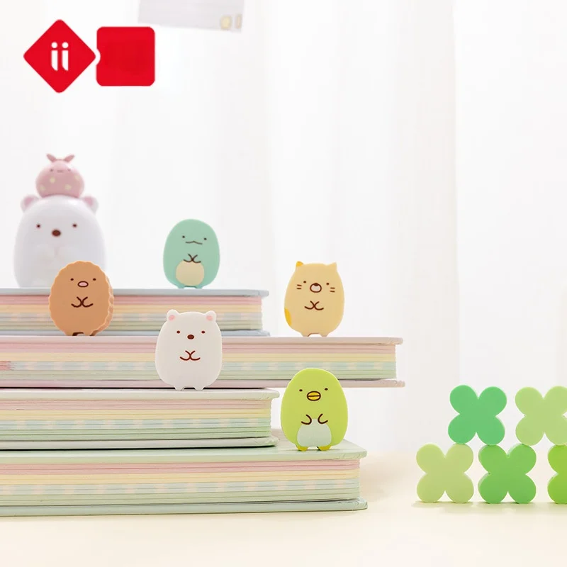 

4Pcs/Set New Kawaii Animal Creature Creative Anime Cartoon Cute Small Eraser Student Stationery Prizes for Kids School Supplies