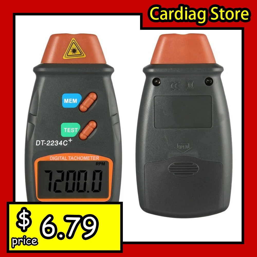 Цифровой Лазерный Фото тахометр Бесконтактный об/мин цифровой лазерный скорость