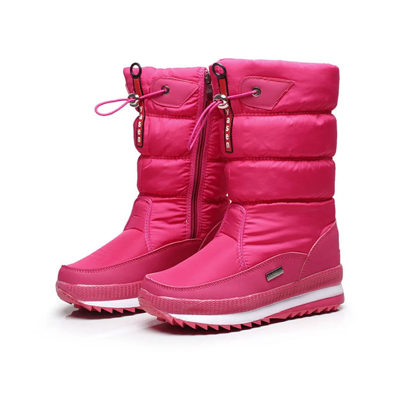 Женские зимние ботинки 2020 толстые водонепроницаемые Нескользящие высокие