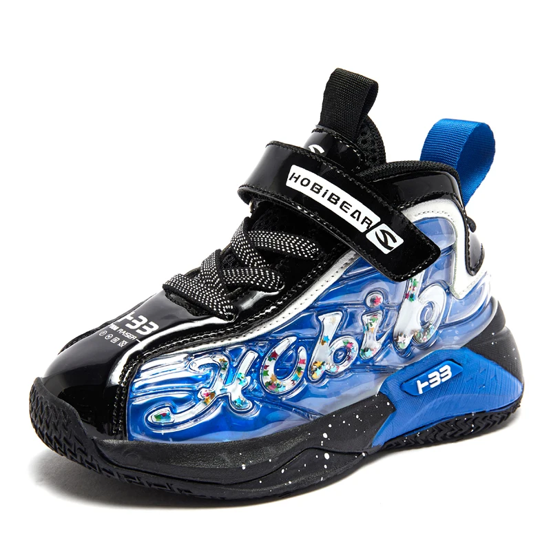 Zapatos de cuero duraderos para ni&ntilde;o, zapatillas informales de EVA, fondo suave, antideslizante, botines para correr, tendencia, suministros de actividades al aire libre-5