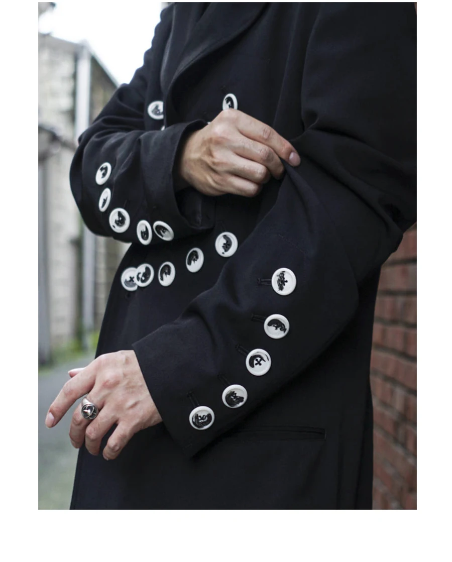 [Индивидуальный размер] Новый мужской длинный тренчкот оригинальный