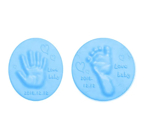 blue 40 уход за ребенком воздушная рука ноги Inkpad сушка мягкая глина ребенок Handprint отпечаток ноги литье родитель-ребенок рука подушечка с чернилами для отпечатков - Цвет: blue