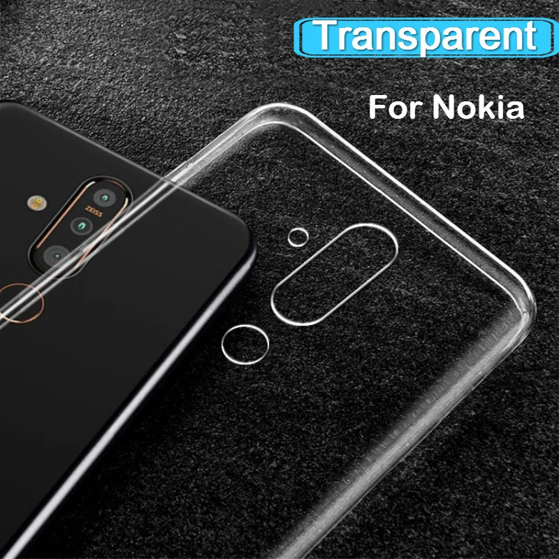 Прозрачный чехол для Nokia 6 2 7 1 3 5 2018 plus Plus 8 мягкий из термопластика прозрачный
