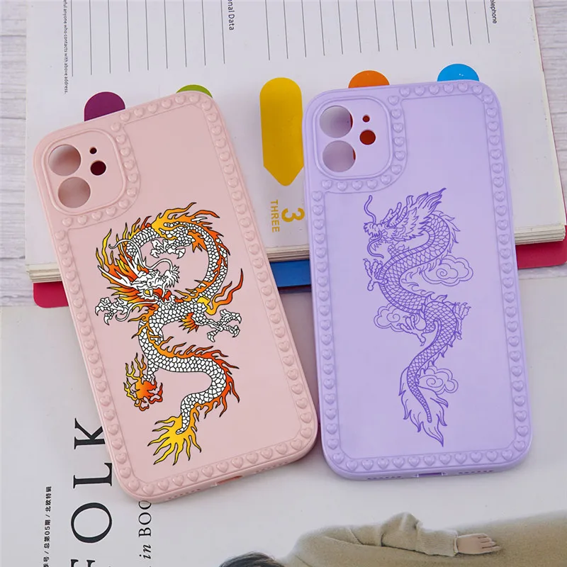 Чехол с рисунком дракона и Бога для IPhone 12 11 Pro Max XS XR X Mini 7 8 Plus SE2020 Мягкий бампер