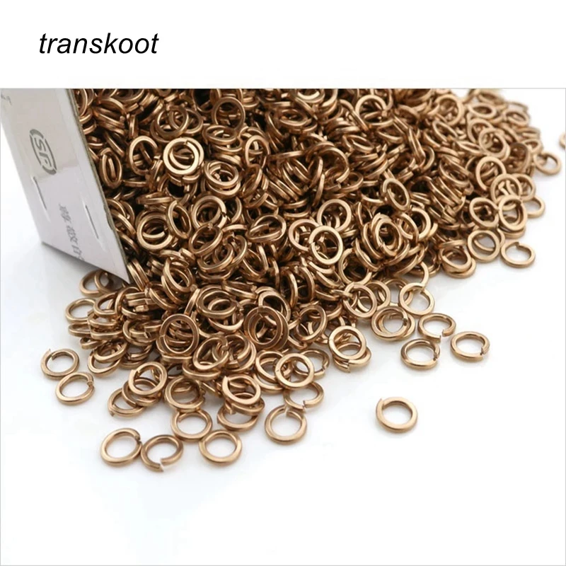 6/10/20/50PCS Spring Lock Washer DIN127 M3 M4 M5 M6 M8 M10 M12 Brass washer Bronze Copper Split Elastic Gasket | Автомобили и