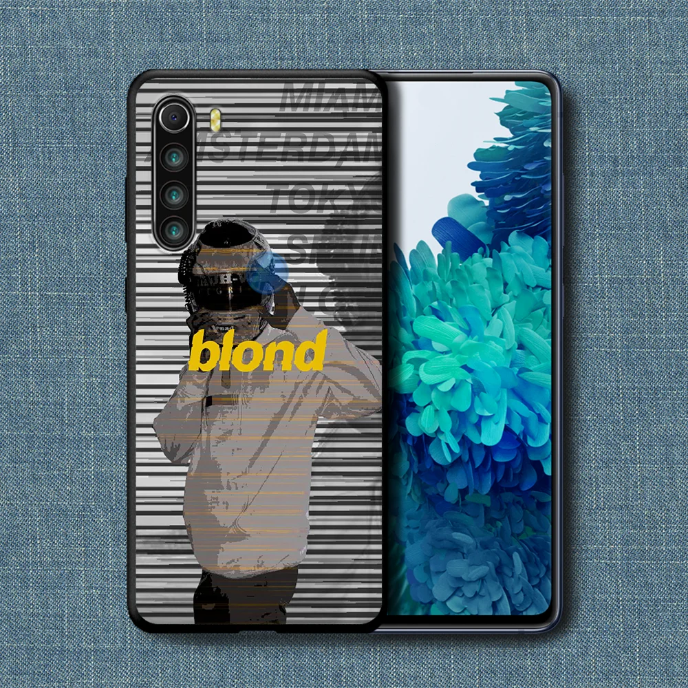 

Frank Blond Ocean Phone Case For Xiaomi Redmi Note 7 8 8T 9 9S 4X 7 7A 9A K30 Pro Ultra black Bumper Soft Cover Silicone Shell