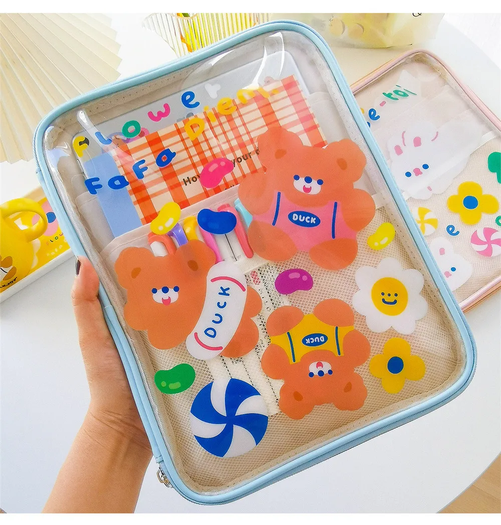 pvc ipad pouch bag cute cartoon korean inner bag for ipad pro 11 10 5 10 2 10 9 air 4 case 2020 tablet sleeve pouches case free global shipping