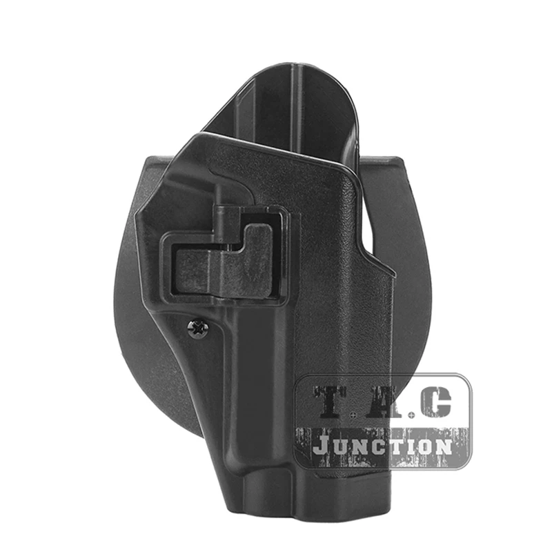 

Tactical CQC Serpa Quick Right Hand Paddle Belt Loop Pistol Holster Black w/ STRIKE MOLLE Platform For Sig Sauer P226 P229