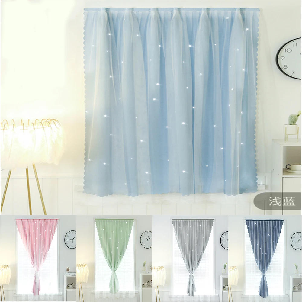 

Blackout Curtains Solid Color For Bedroom Living Room High Shading Thicken Easy to Disassemble Windows Curtains