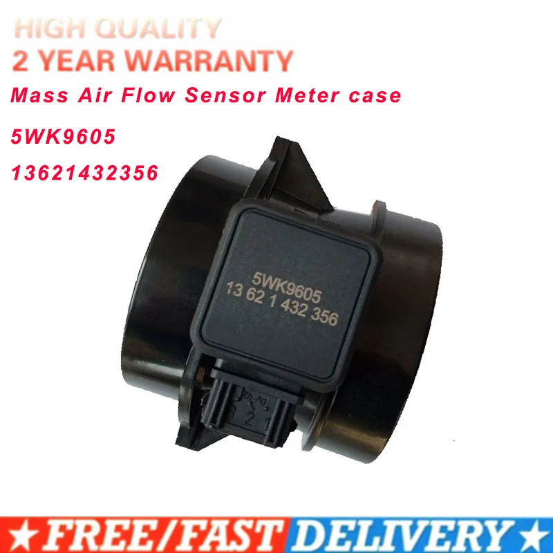 

5WK9605 Mass Air Flow Sensor Meter case For BMW E46 320i 323i 325i 328i E39 520i 523i 528i E38 728i iL Z3 13621432356