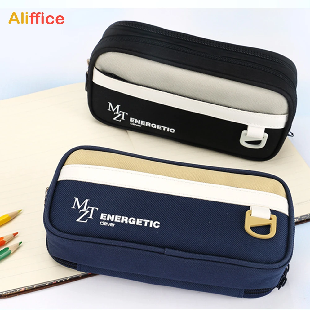 Чехол для карандашей вместительная сумка ручек из ткани Оксфорд чехол макияжа