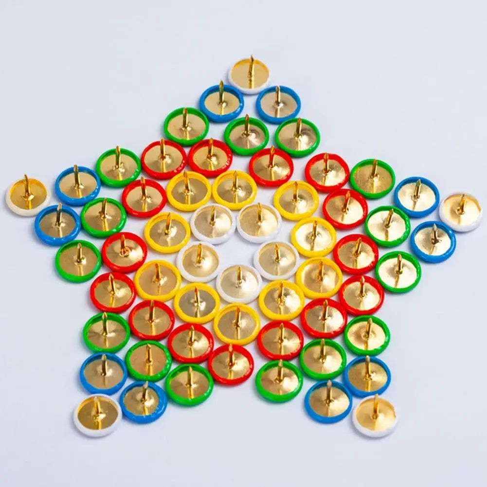 

300 Pcs/Set Plastic Coated Tack acks Push Pins Plastic Head with Steel Point Cork Board Safety Colored Thumbtack Office School