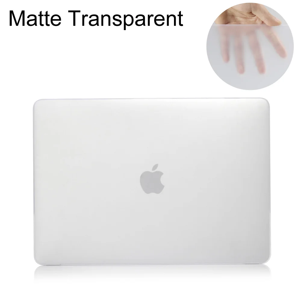 Matte Transparent Кристальный твёрдый чехол для ноутбука Macbook Air 13 retina Pro 13, 15 и 16 A2141 A2159 ноутбук чехол A1466 A1990 A1932+ чехол для клавиатуры - Цвет: Matte Transparent