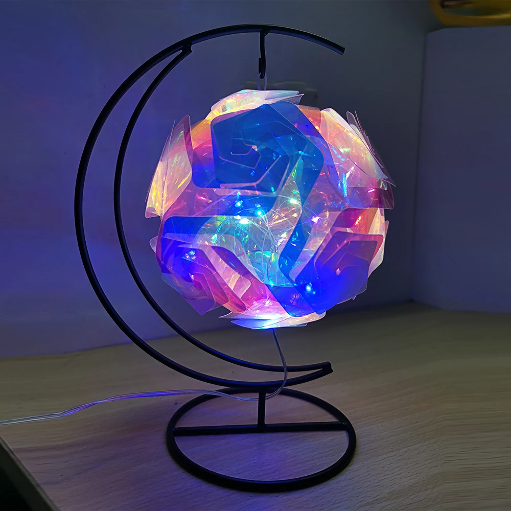 

Настольная лампа, Звездные украшения, элементы, пазл, пазл, светодиодная полоса, светящаяся настольная Ночная подсветильник ка, креативное ...