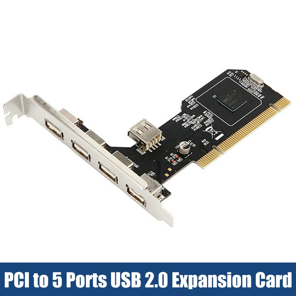 

Расширительная плата для контроллера чипсета NEC720101, PCI-5 портов, USB 2,0, 480 Мбит/с