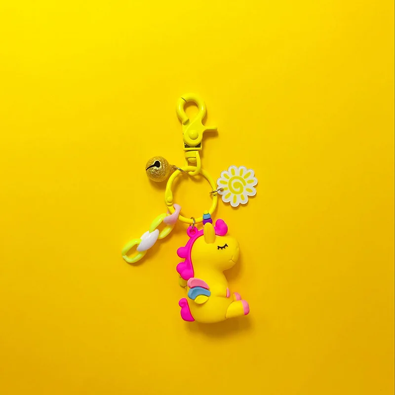 Цепочка для ключей в виде единорога женская простой креативный брелок Корейском