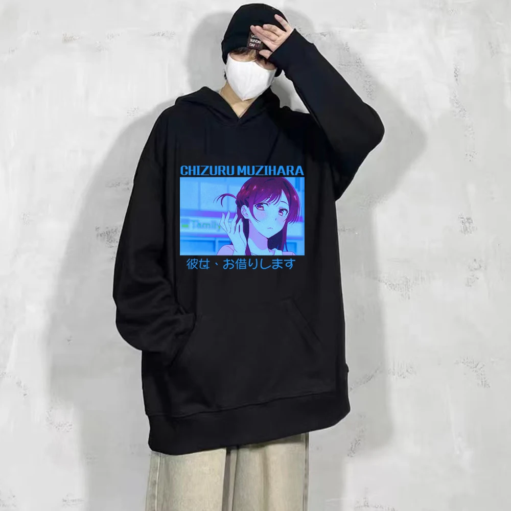 

Men Women Pullover Anime Kawaii Mizuhara Chizuru Loog Sleeve Harajuku Rent-A-Girlfriend Harajuku Casual Loog Sleeve Hoodie